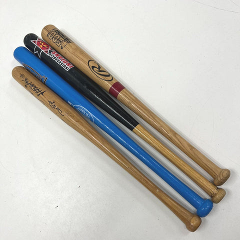 Mark McGwire Rawlings + 3 MLB MiLB Mini Baseball Bat Lot Astros Indians Bees