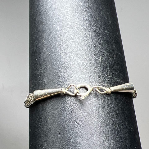 Sterling Silver Liquid Silver Beaded Bracelet 3.95g