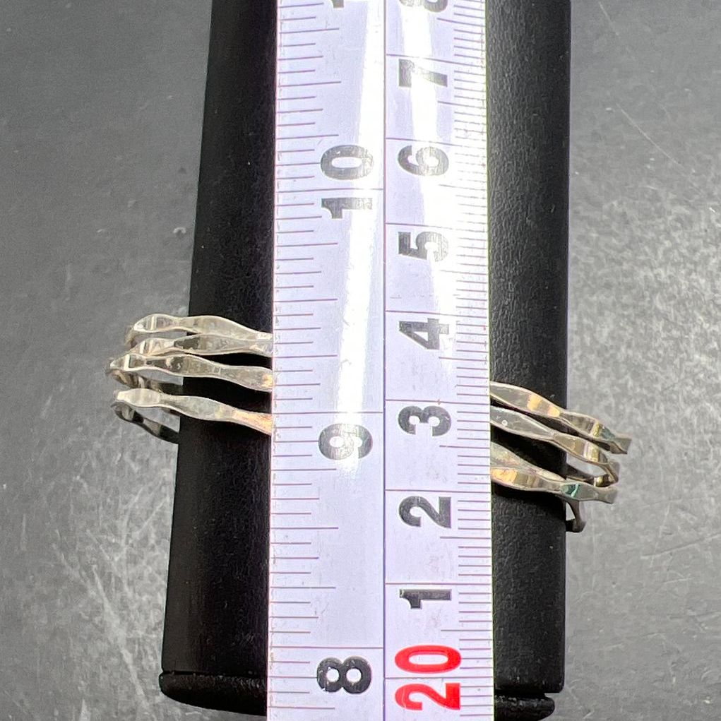 Sterling Silver Over Lapping Cuff Bracelet 10.09g