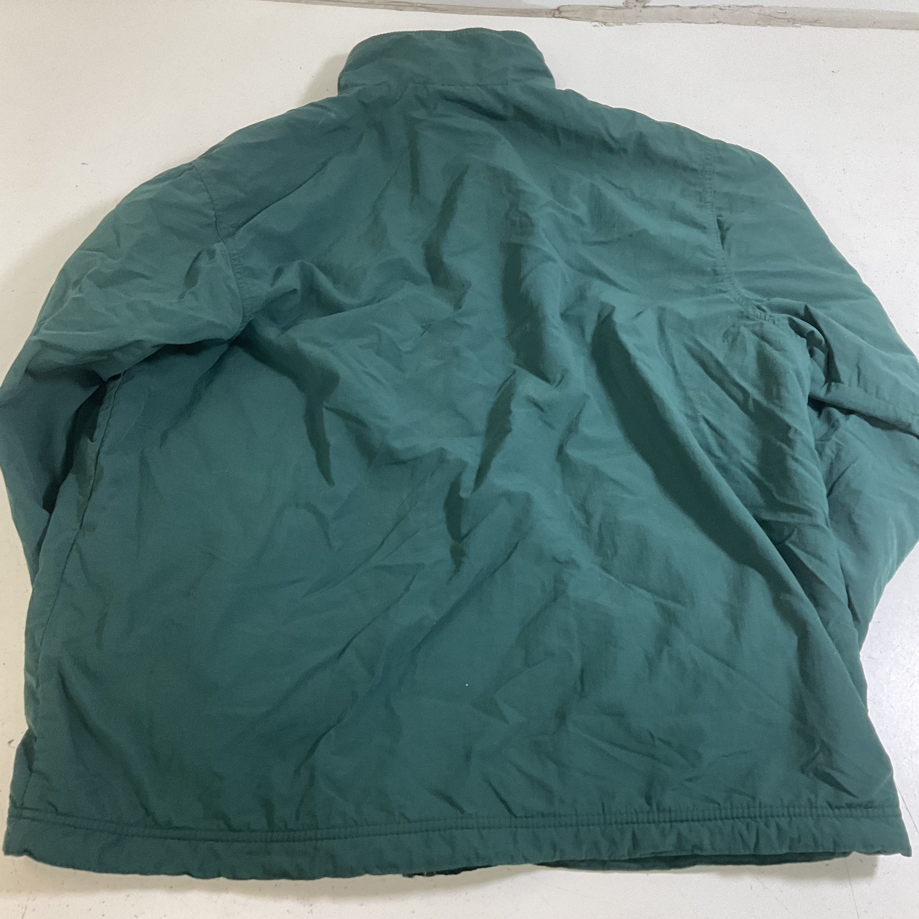 Vintage 90s LL Bean Green Three Season Fleece Lined Jacket Womens Large USA Made