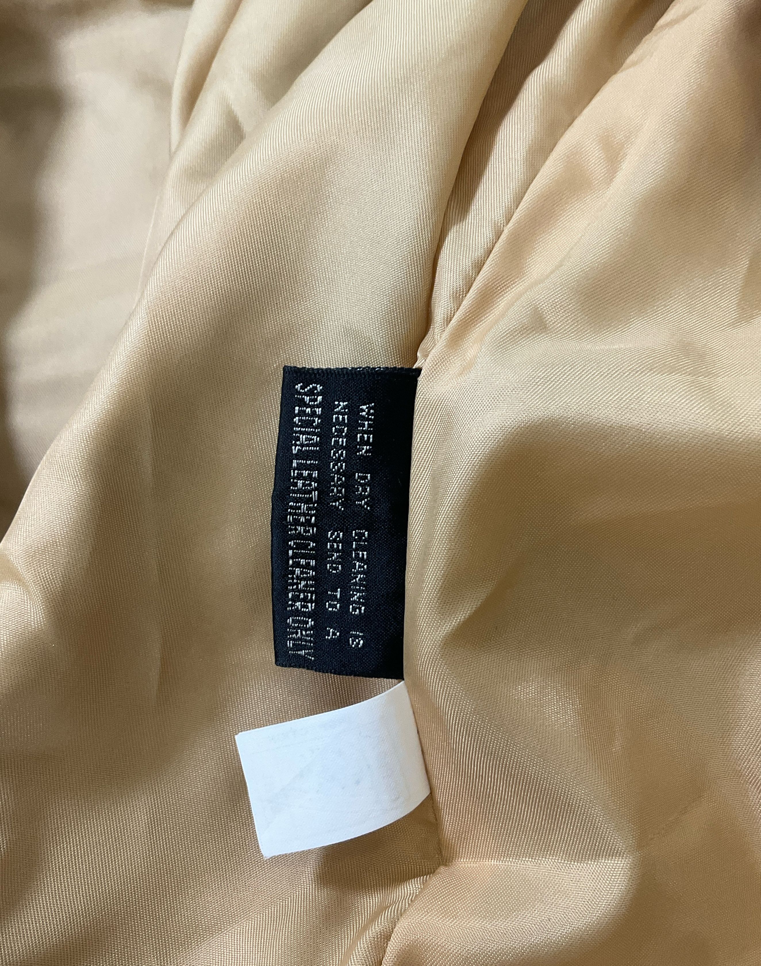 Wilson's Adventure Bound Women's Beige Leather Trench Coat Size S NWT $250 Vtg