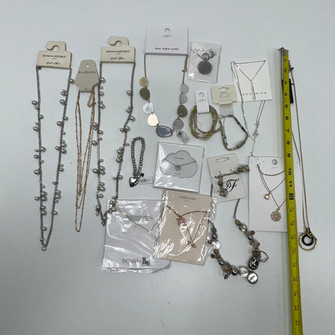 Banana Republic Loft Kim Rogers Costume Jewelry Lot of 18 Necklaces Bracelets