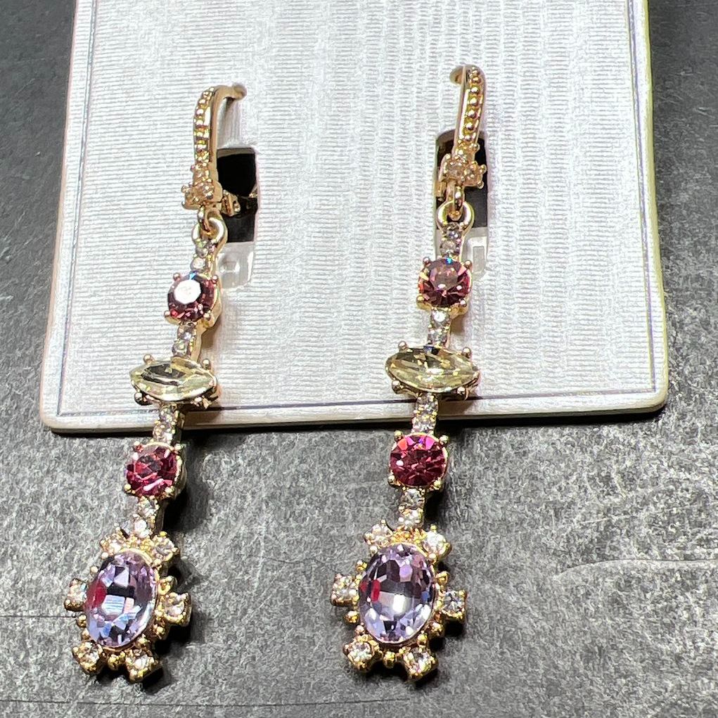 Marchesa Rhinestone Dangle Earrings NWT