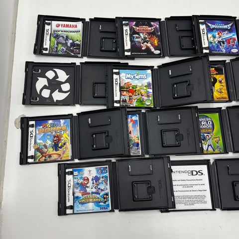 16x OEM Nintendo DS Empty Replacement Game Cases Lot w/ Manuals Mario Sonic