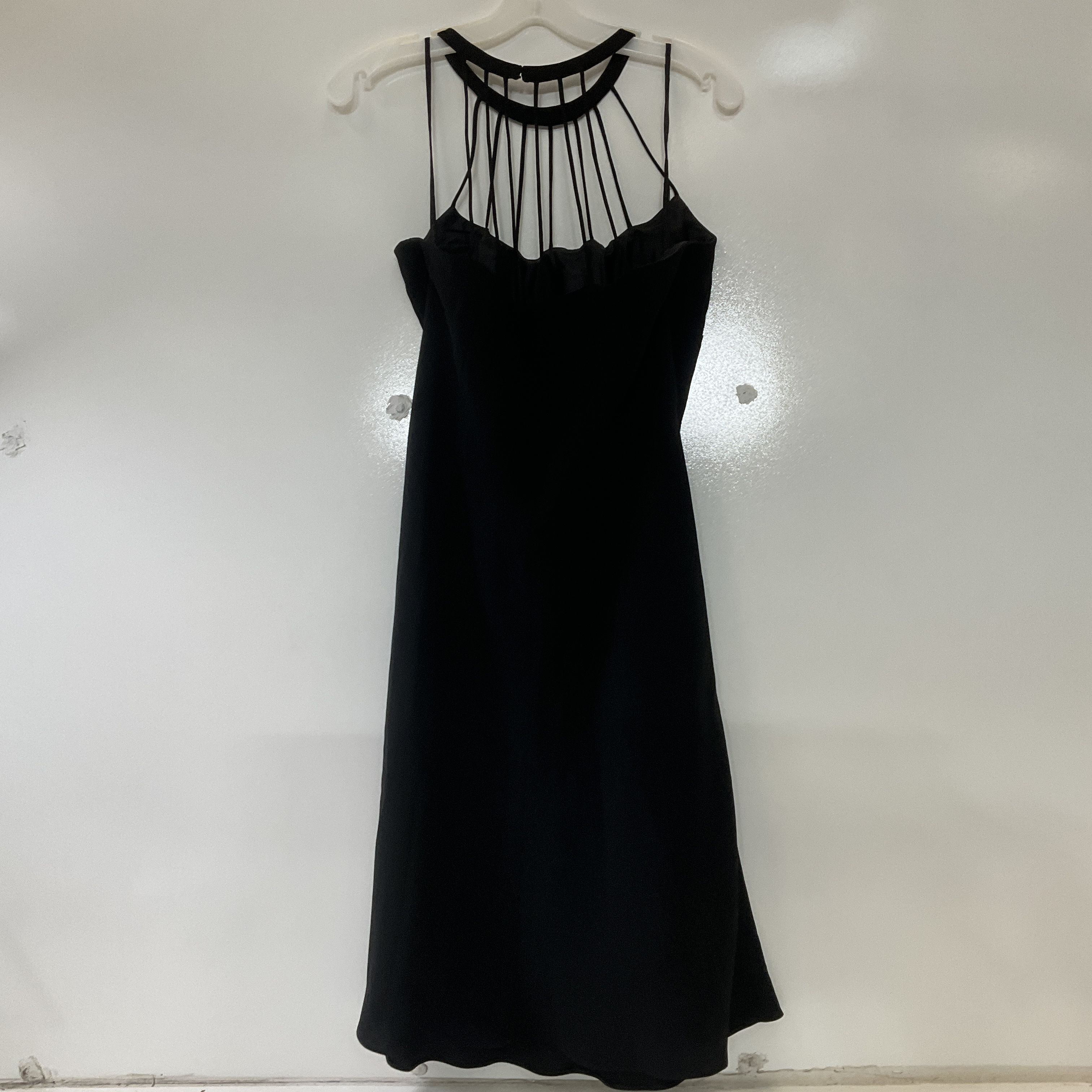 Evan-Picone Women's Black Caged Halter Neck Dress Vintage Size 16