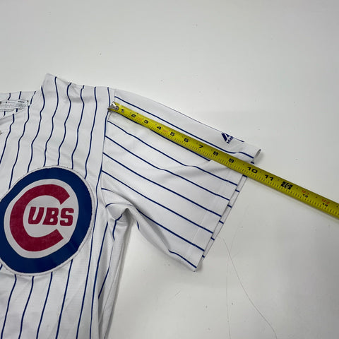 Majestic Chicago Cubs Jake Arrieta #49 Pinstripe MLB Baseball Jersey Sz M