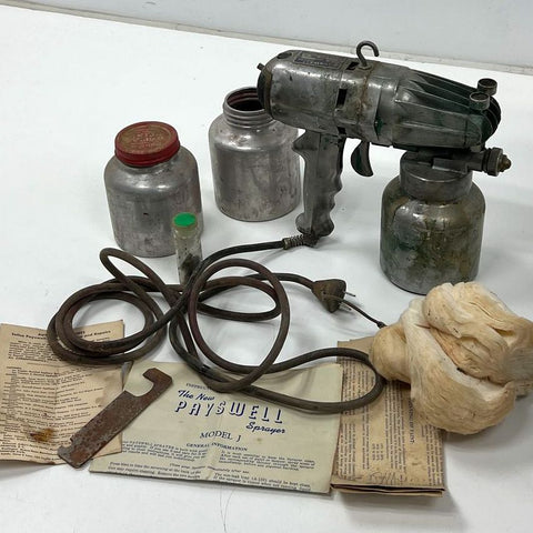 Vintage Payswell Spray-pak Model J Electric Paint Sprayer Kit in Metal Case