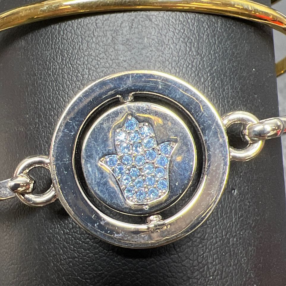 Carol Lee 5 Bangle Hamsa Bumble Bee Bracelets in Pouch