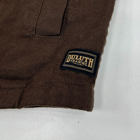 Duluth Trading Brown Fire Hose Flannel Lined Hooded Shirt Jac Jacket Mens XL