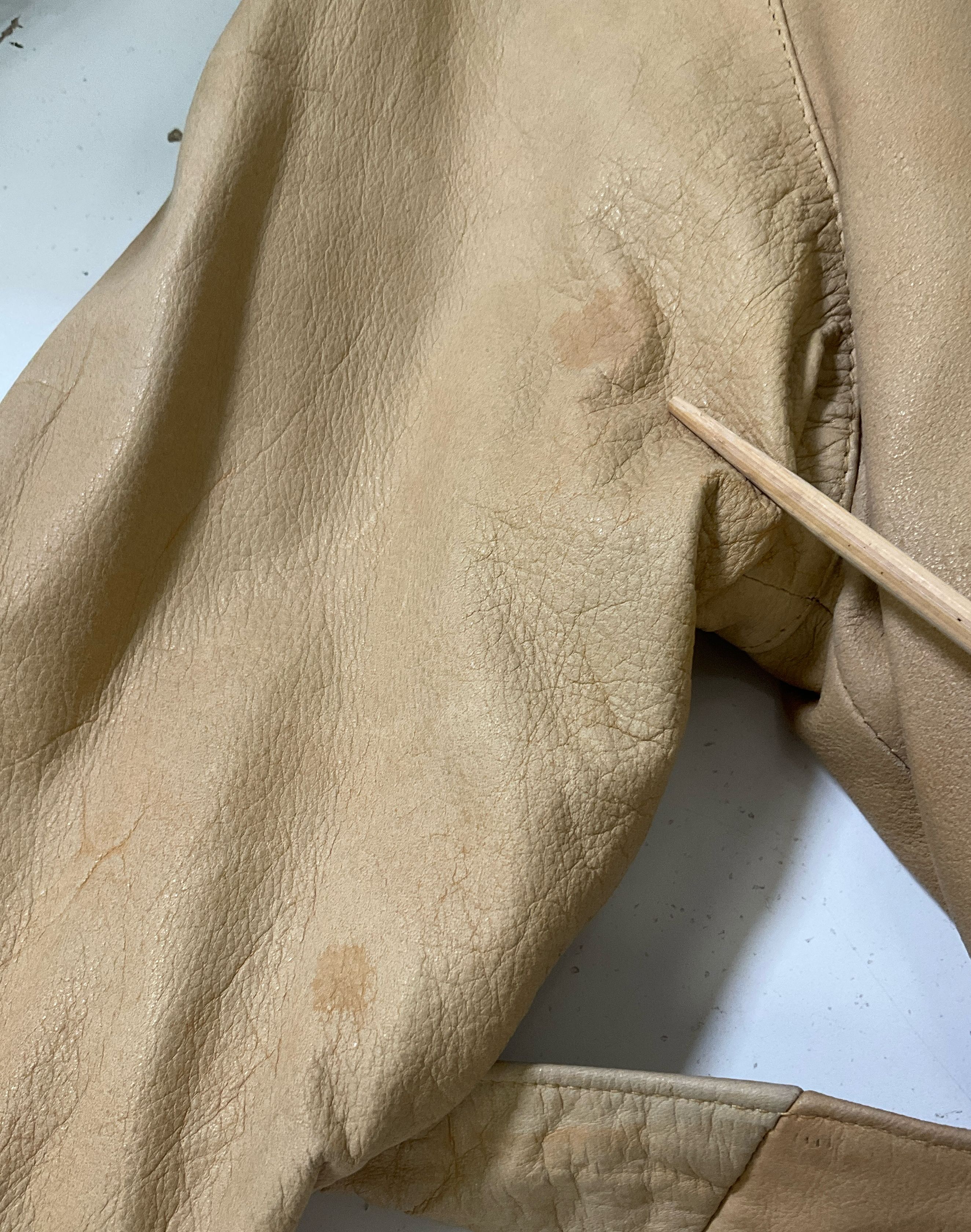 Wilson's Adventure Bound Women's Beige Leather Trench Coat Size S NWT $250 Vtg