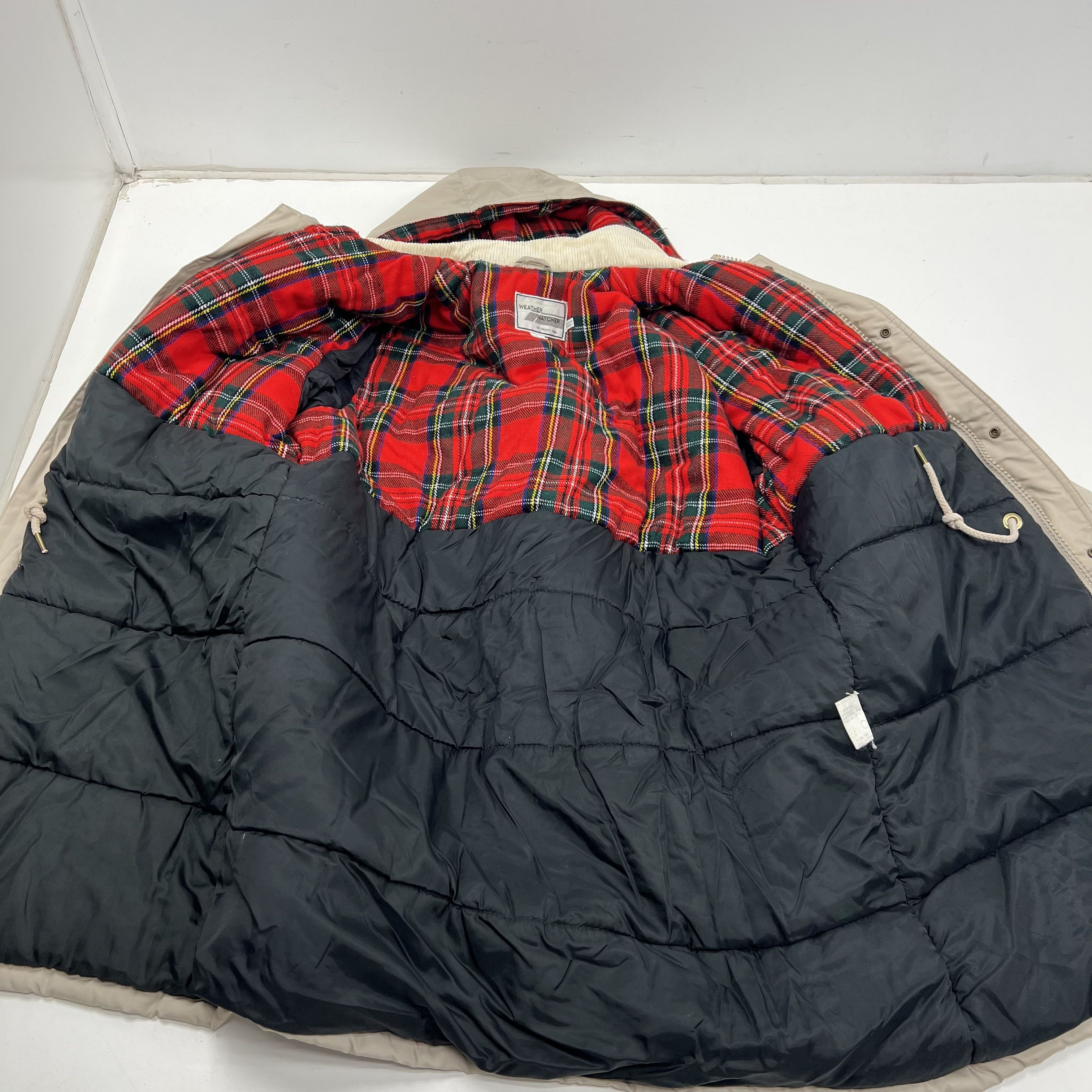 Vintage 80s Pacific Trail Weather Watcher Plaid Lined Parka Coat Men's L