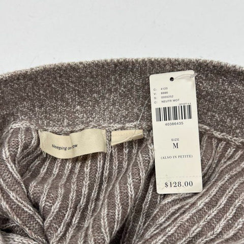 NWT Sleeping on Snow Layered Fringe Sweater Skirt Set Neutral Women's Size M