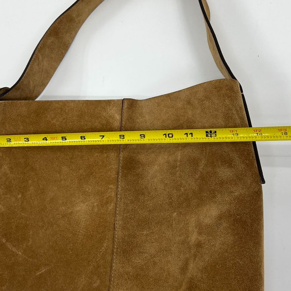 Women's Genuine Leather Brown Buckle Bucket Bag & Blue Shoulder Tot Purse Lot