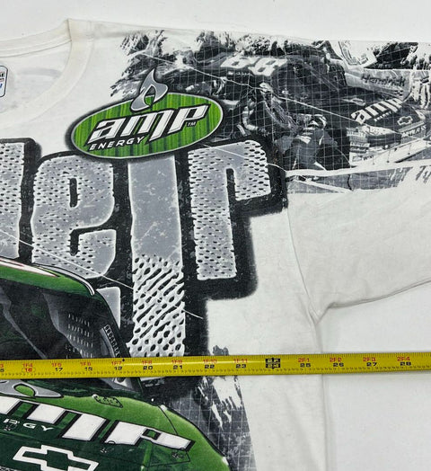 Vintage 2008 NASCAR Dale Jr All Over Print Racing T-Shirt Chase Authentics Sz