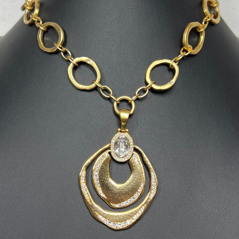 Brighton Dream Big Gold tone Rhinestone Necklace