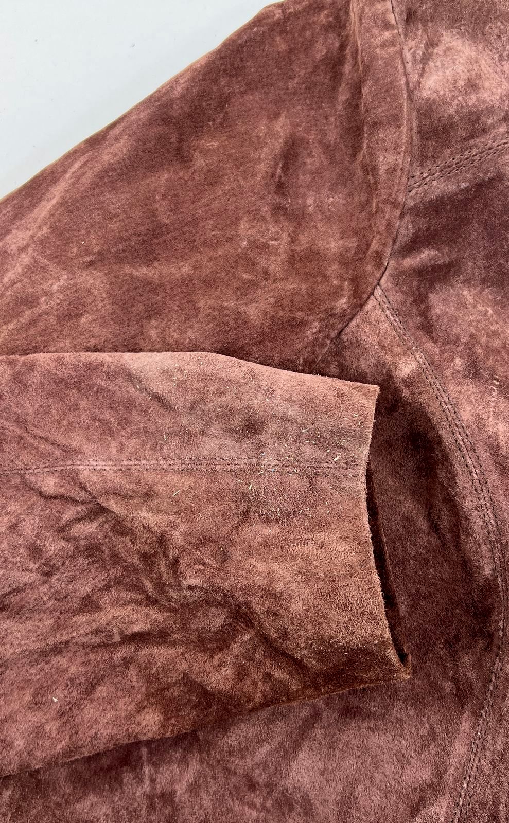 Vintage Relativity Brown Genuine Suede Leather Jacket Women's Plus 3X