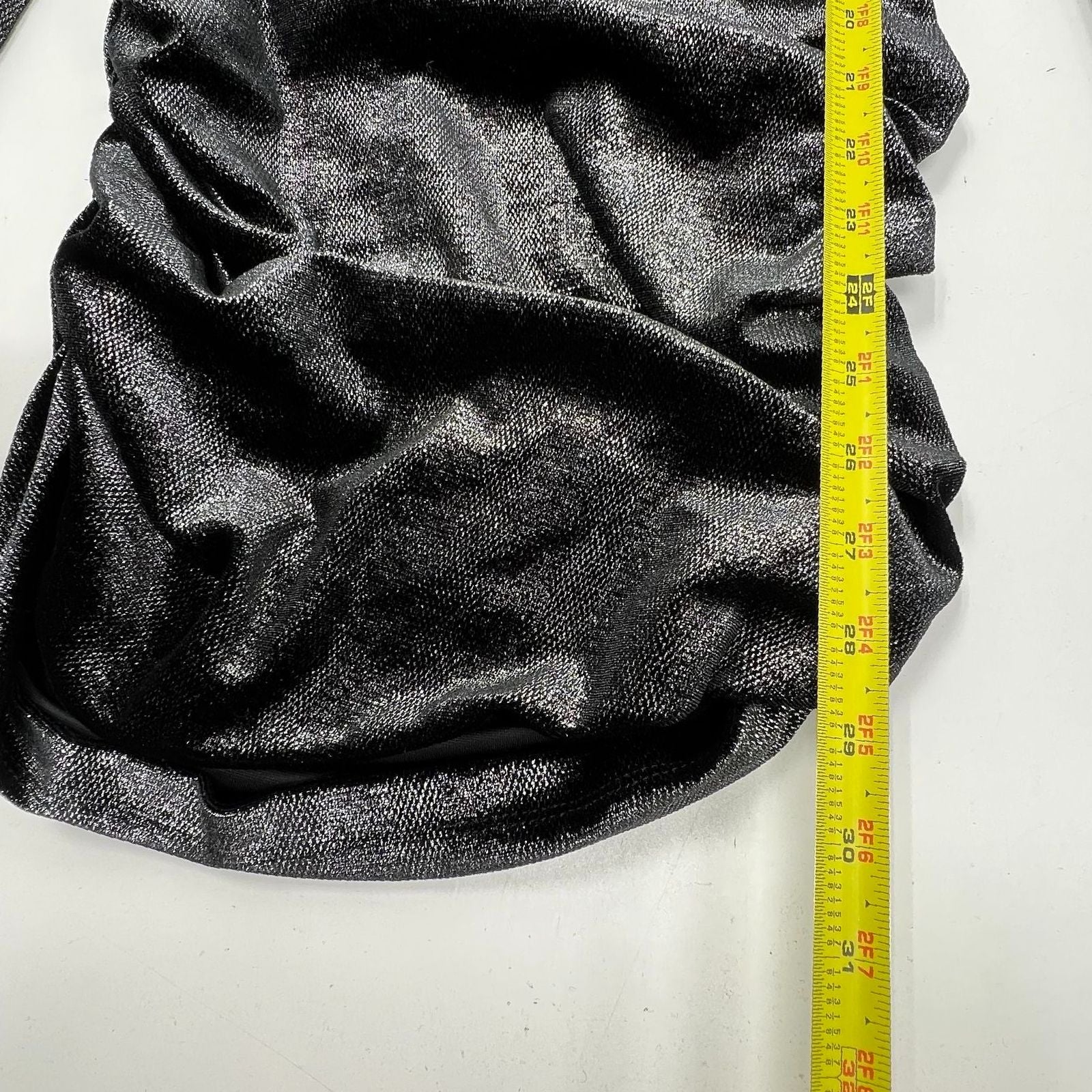 Juicy by Juicy Couture Black Metallic Cold Shoulder Ruched Bodycon Dress Size M
