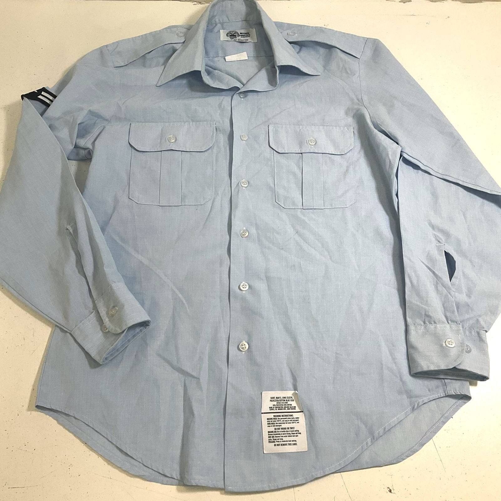 Vintage 1987 USAF Air Force Military Issue Dress Shirt Made in USA Sz 16x34