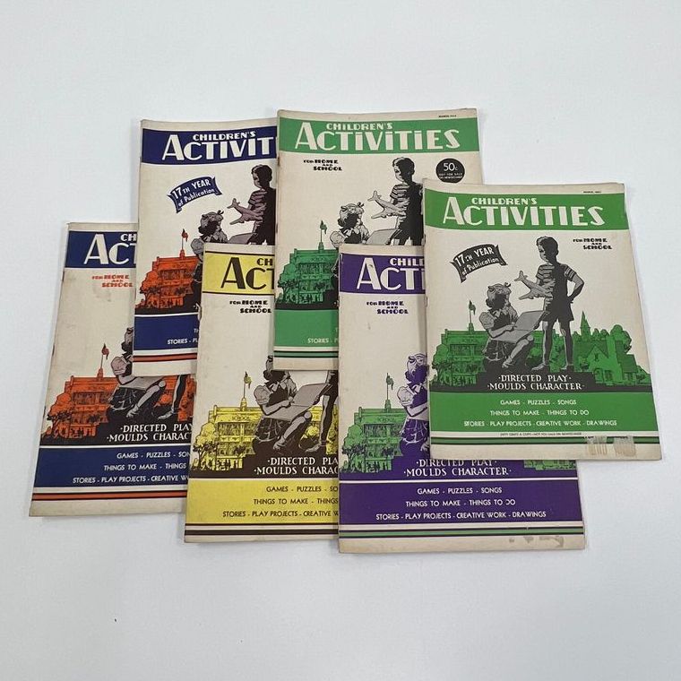 Child Training Association Vintage Children's Activity Books 1940s-50s Paperback