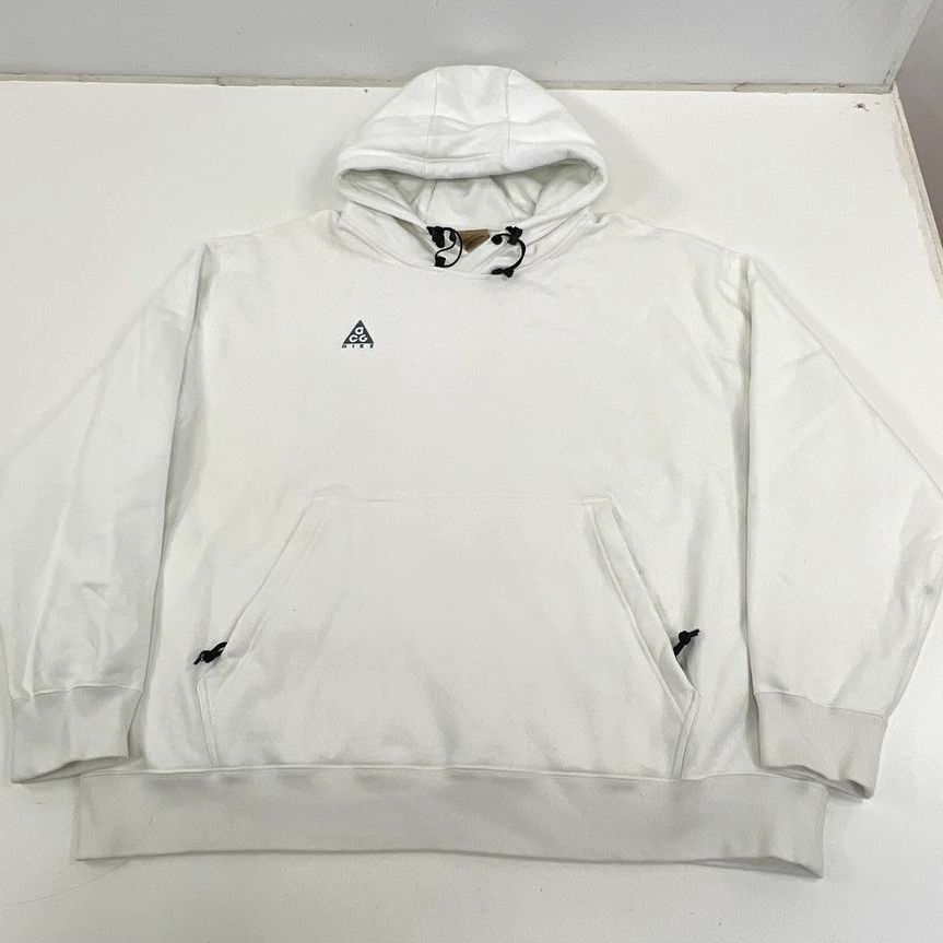 Nike ACG White Embroidered Logo Pullover Hoodie Men's Size XXL