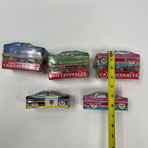Vintage 1982 Ian Logan's Carlectables Car Tins Lot of 5 Sealed Soap England