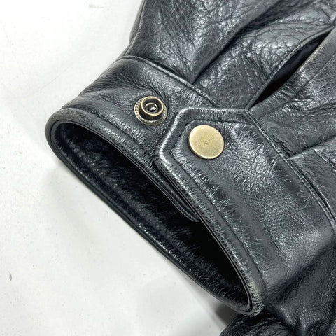 Vintage 90s Croft & Barrow Genuine Leather Bomber Jacket Quilted Lined Sz XL
