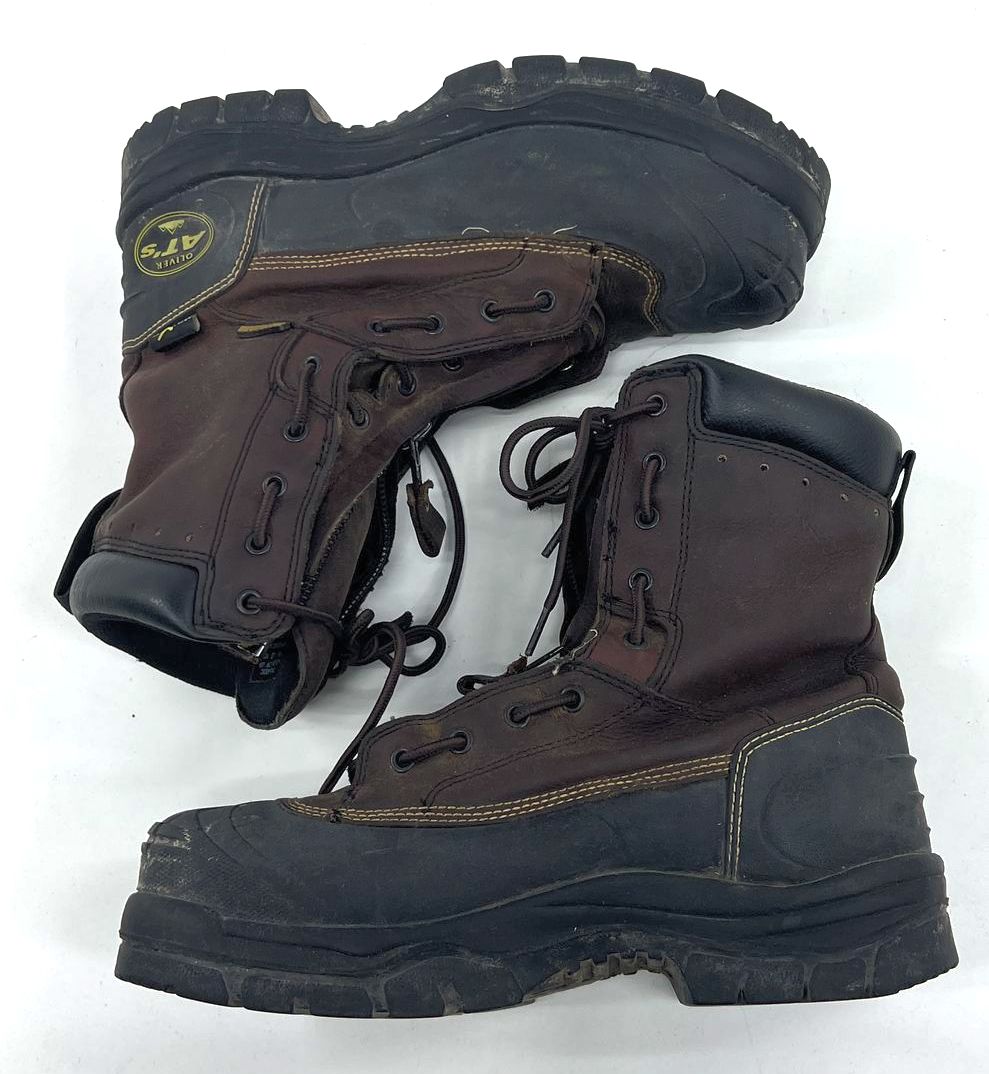 Men's Oliver AT Brown Genuine Leather Lace Up Work Boots Size 10.5