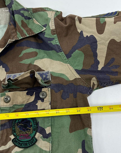 Vintage 80s USAF Woodland Camo BDU Hot Weather Combat Jacket Men's L Regular
