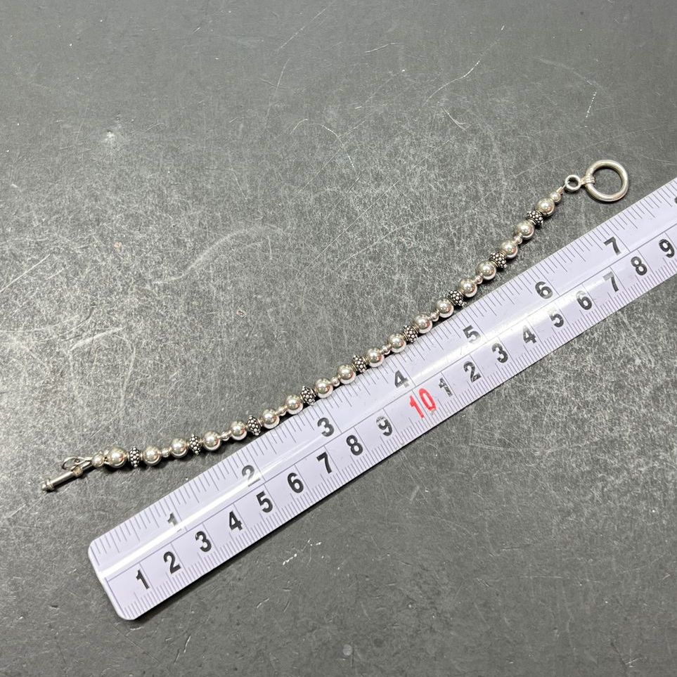 925 Sterling Silver Beaded Bracelet