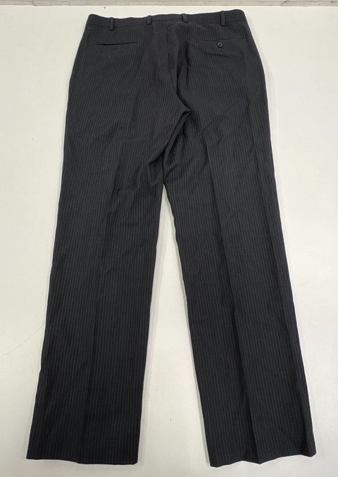 Calvin Klein Black Pinstripe 100% Wool 2-Piece Suit Men's Size 41R