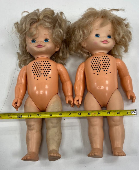 Vintage 80s Mattel Chatty Patty Talking Doll Lot of 2 1964 Mold Mark Mexico
