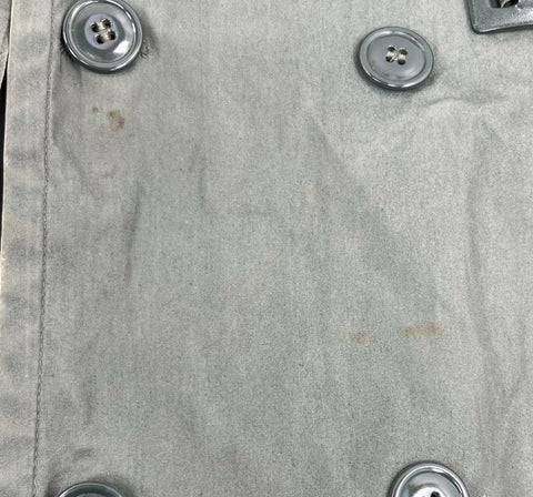 Vintage 60s US Army Green Quarpel Double Breasted Trench Coat Men's 38R