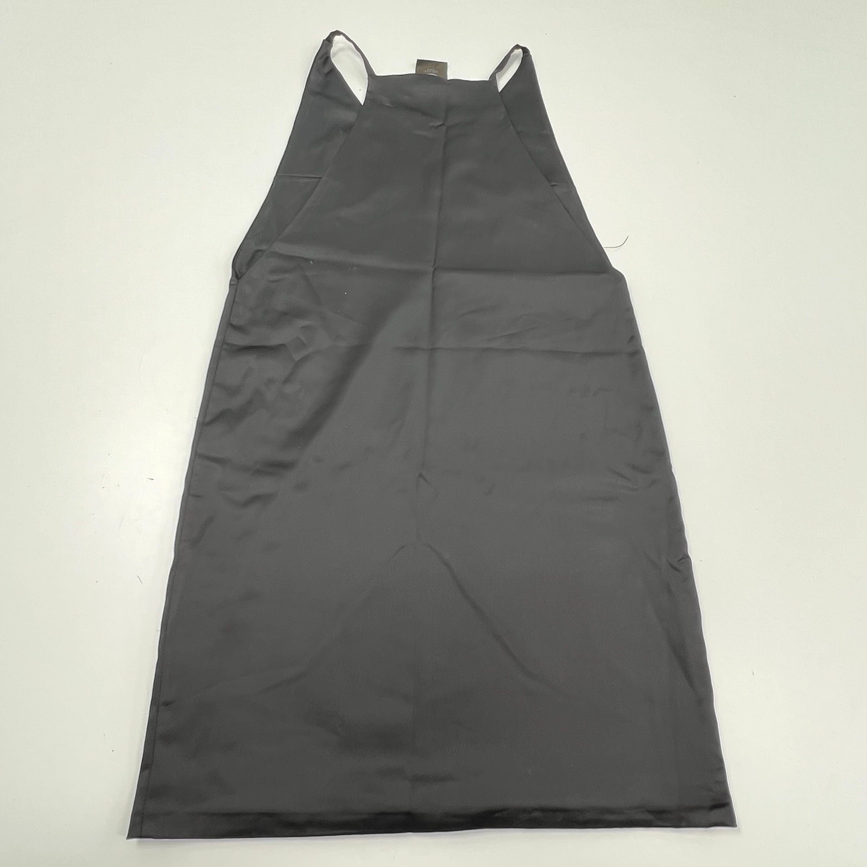 Solace London Black Rolson Satin A-Line V-Neck Mini Dress Women's Size 10