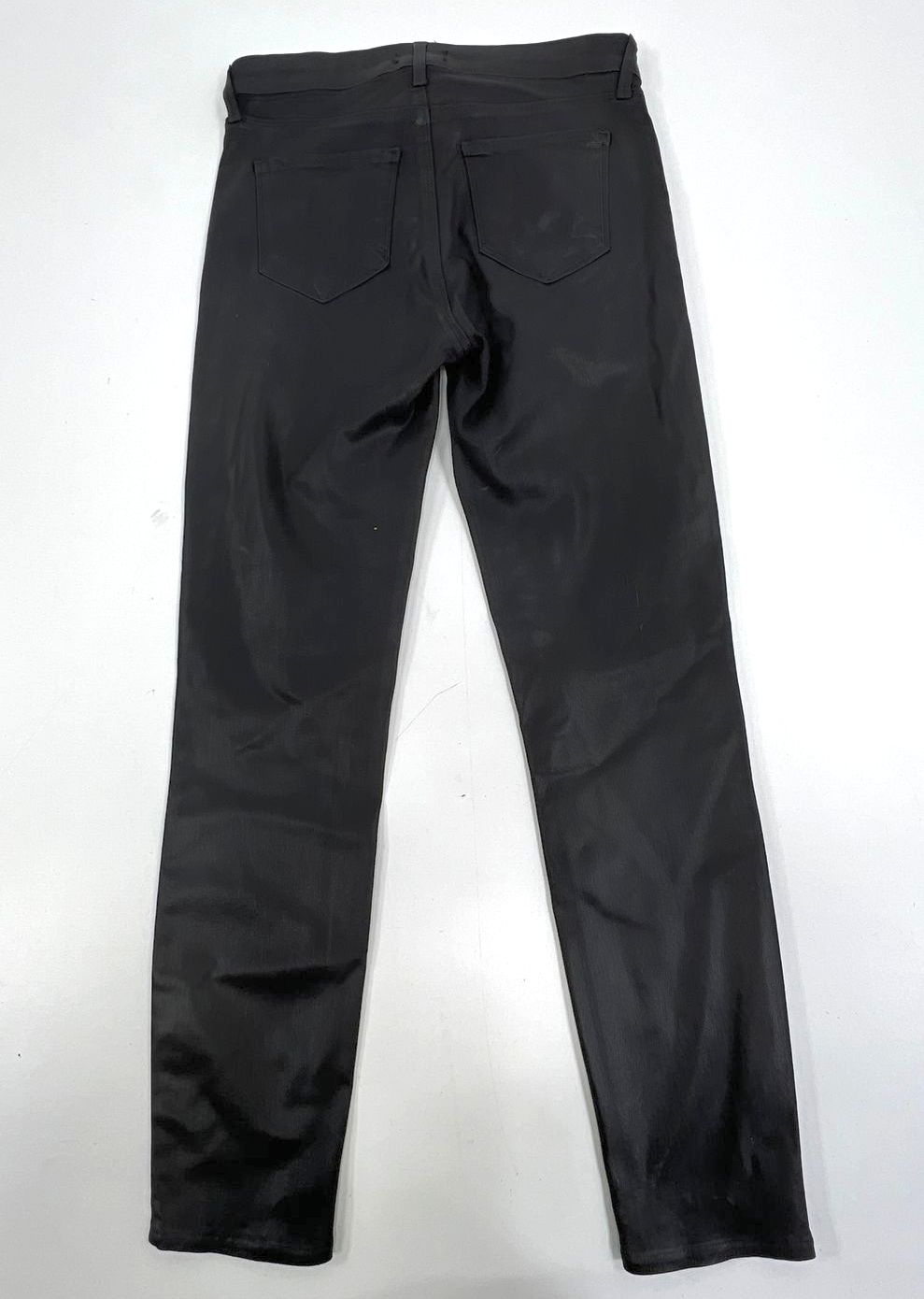 Women's L'Agence Black Faux Leather Modal/Cotton Blend Pants - Size 26