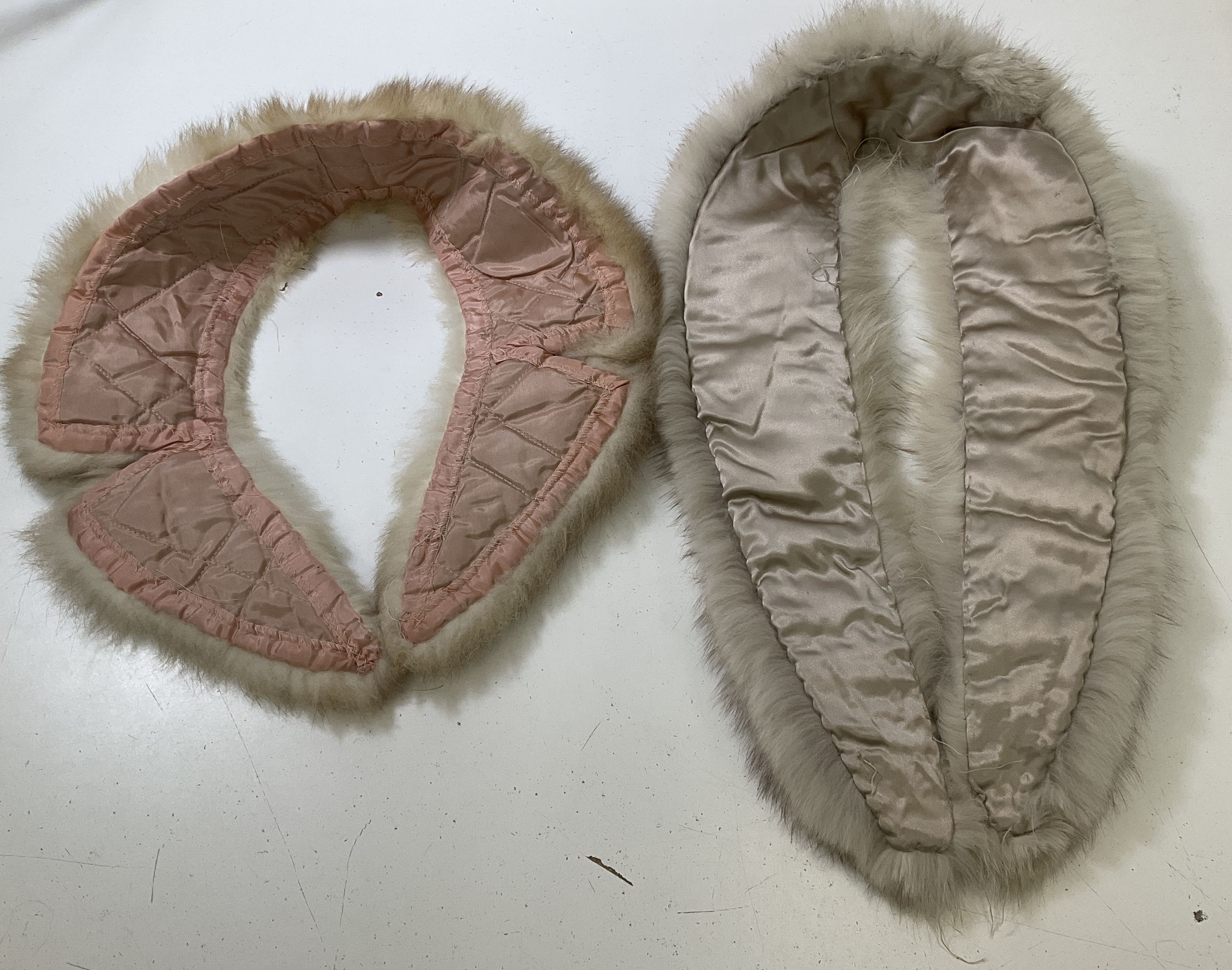 Lot Of Fur Trim Scraps Collars For Craft Upcycle Rabbit Mink Others 13 Pieces