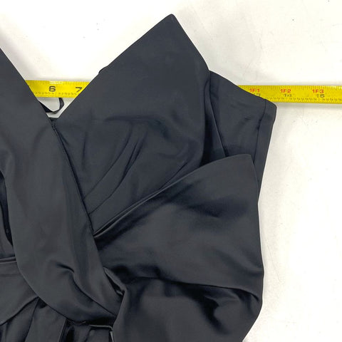 White House Black Market Black Strapless Bow Front Sheath Dress Women's 0 NWT
