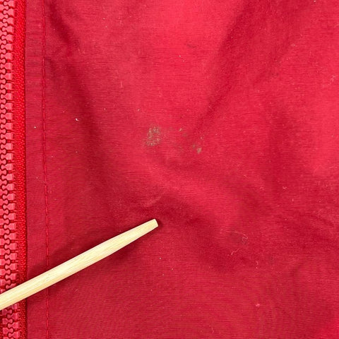 Vintage 90s Vesi Nebraska Huskers Red Embroidered Hooded Windbreaker Mens L