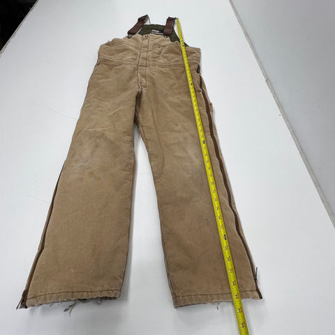 Vintage 90s Walls Zero-Zone Tan Insulated Quilted Lined Bib Overalls Men's