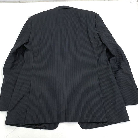 Calvin Klein Black Pinstripe 100% Wool 2-Piece Suit Men's Size 41R