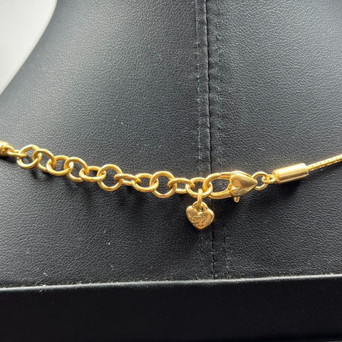 Brighton Gold Tone Rectangle Rhinestone Pendants Necklace