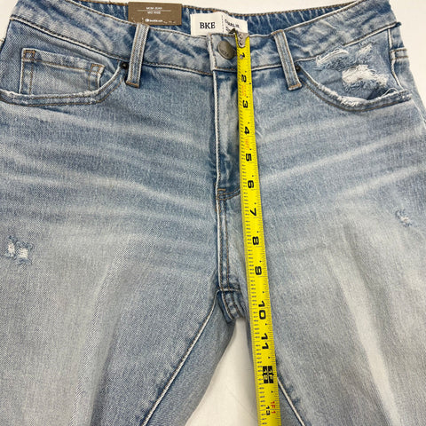 BKE Denim Charlie Light Wash Distressed Mid Rise Mom Jeans Women's 26 NWT