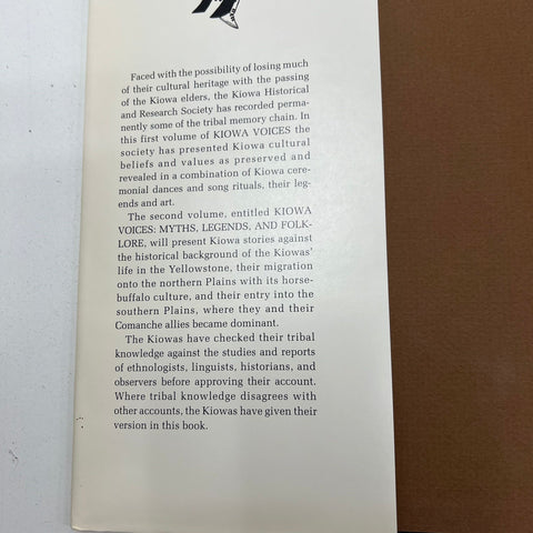 Vintage 1981 Kiowa Voices Ceremonial Dance Ritual Song Vol 1 Book 1st Printing