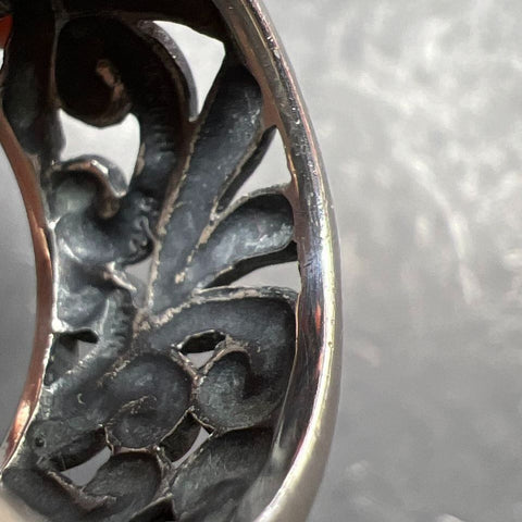 925 Sterling Silver Filigree Ring Size 7 7.9g