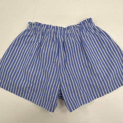 Kivari NWT Elara Ocean Stripe Cotton Linen Paperbag Shorts Women's S/8