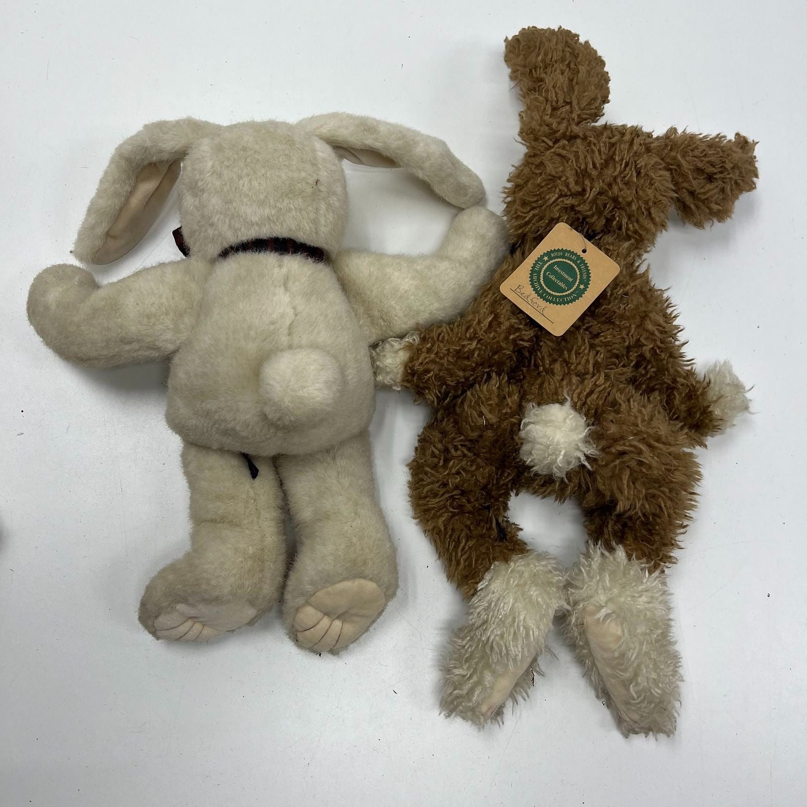 Vintage Boyds Collection Lot 4 J.B. Bean Plush Bunnies & Miniature Wood Sled