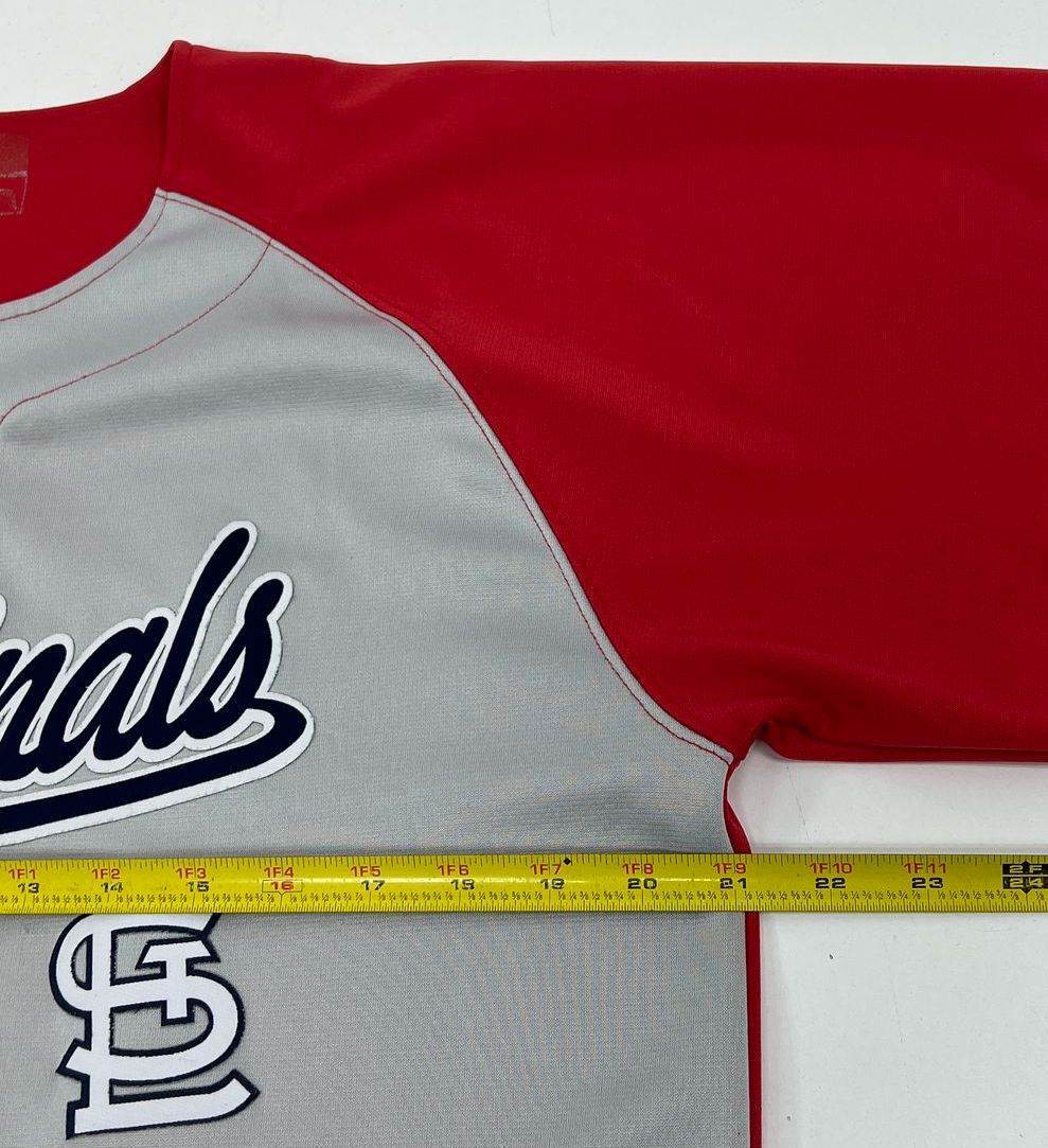 Lot of 2 St Louis Cardinals Baseball Jersey Gray & Blue Button Up Men's Size XL