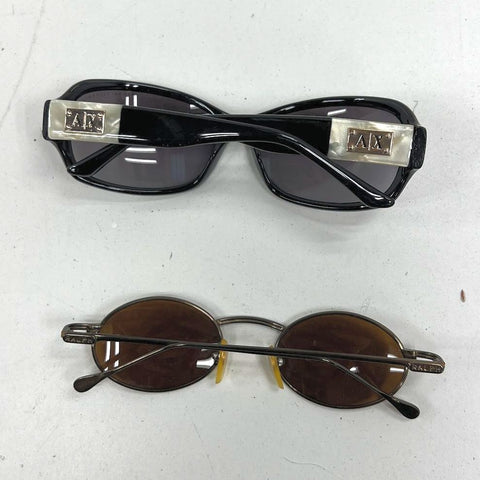 Armani Exchange & Ralph Lauren Y2K Sunglasses Lot Black Brown COA