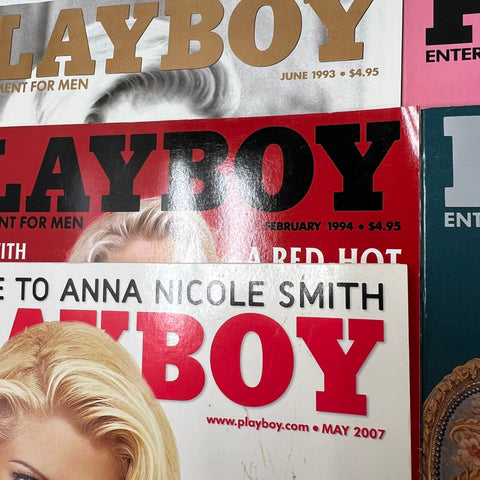 Vintage 90s Playboy Magazine Lot 5 Anna Nicole Smith Covers Tribute Issue