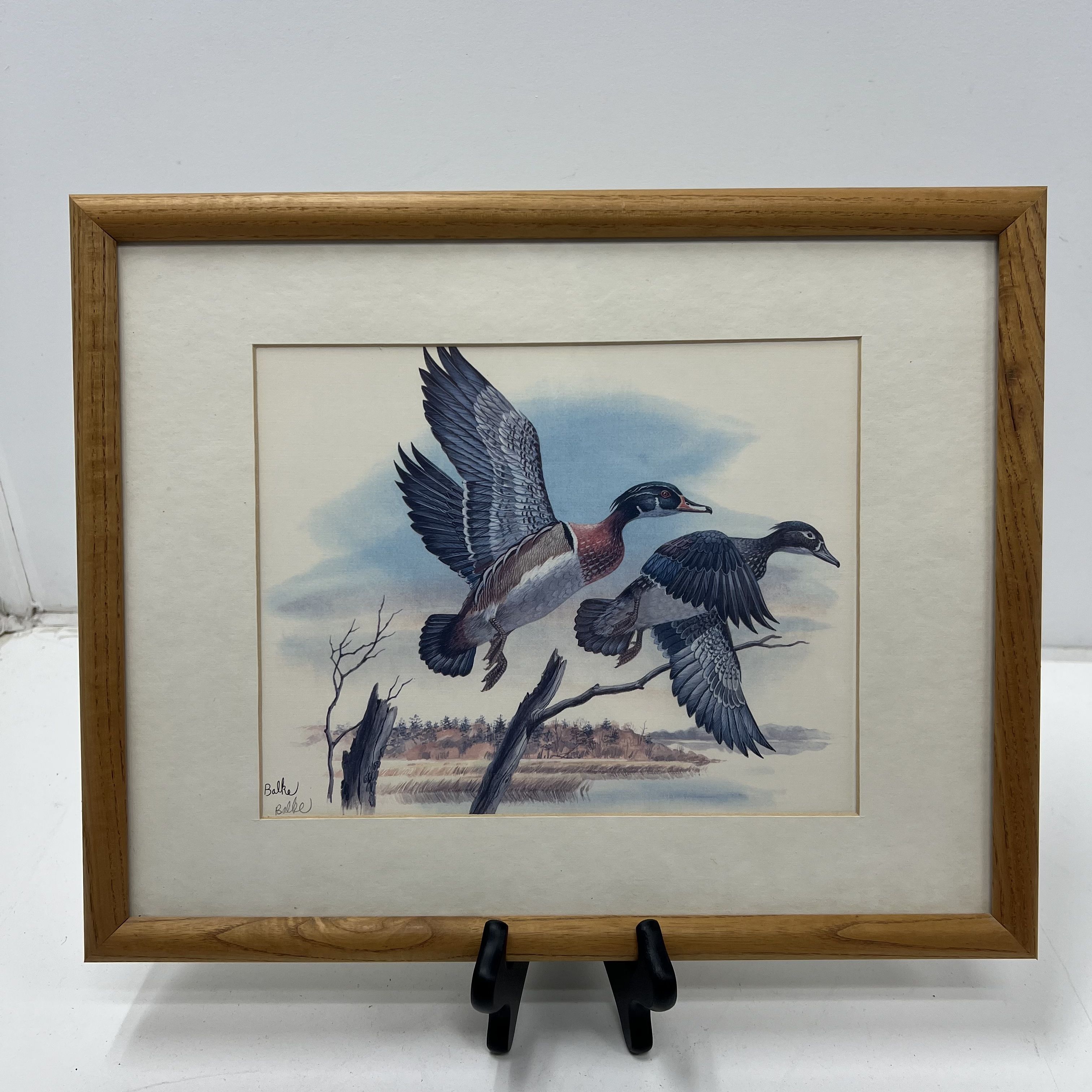 Signed Don Balke Duck Nature Litho Prints Framed Matted Lot of 5 Print Signed