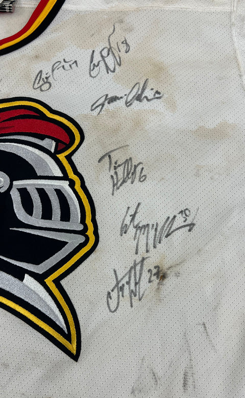 Vintage Omaha Aksarben Knights Team Signed Jersey Autographed Reebok AHL XL